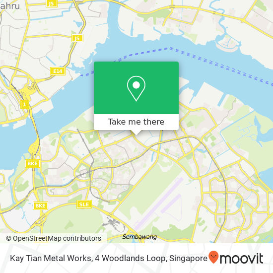 Kay Tian Metal Works, 4 Woodlands Loop map