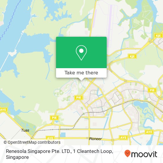 Renesola Singapore Pte. LTD., 1 Cleantech Loop map