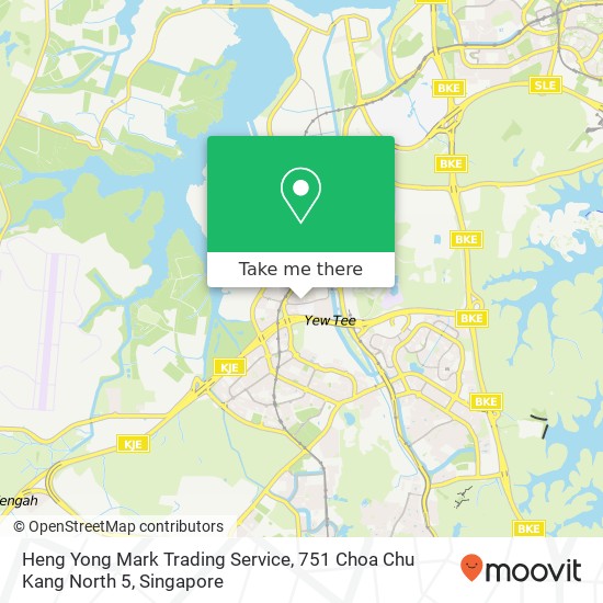 Heng Yong Mark Trading Service, 751 Choa Chu Kang North 5 map