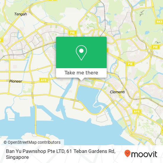 Ban Yu Pawnshop Pte LTD, 61 Teban Gardens Rd map