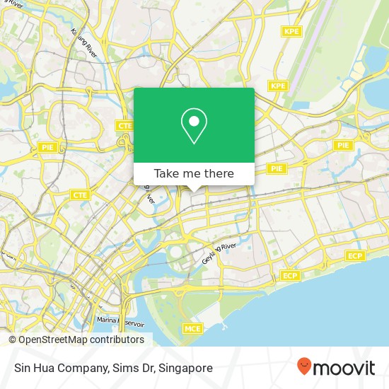 Sin Hua Company, Sims Dr map