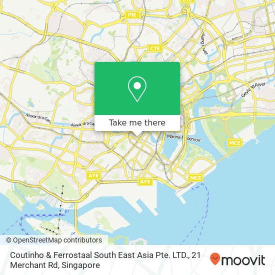 Coutinho & Ferrostaal South East Asia Pte. LTD., 21 Merchant Rd map