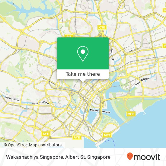 Wakashachiya Singapore, Albert St map