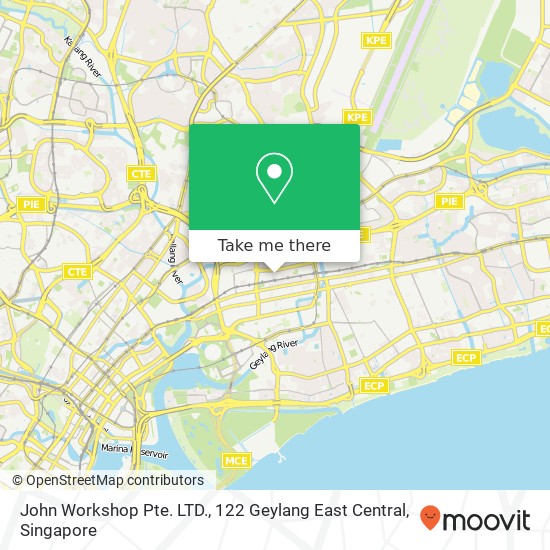 John Workshop Pte. LTD., 122 Geylang East Central map