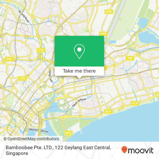 Bamboobee Pte. LTD., 122 Geylang East Central map