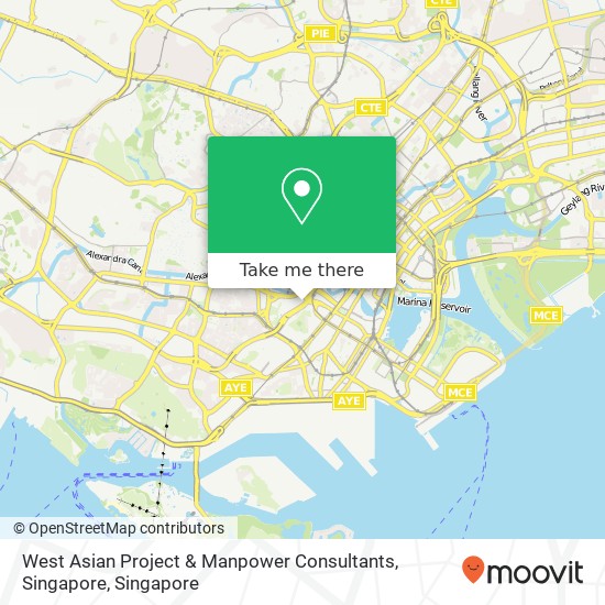 West Asian Project & Manpower Consultants, Singapore map