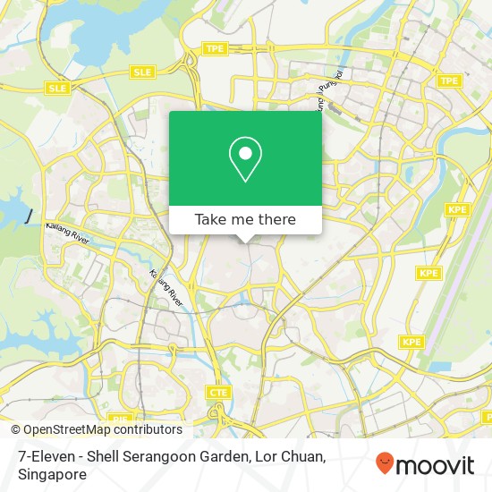 7-Eleven - Shell Serangoon Garden, Lor Chuan地图