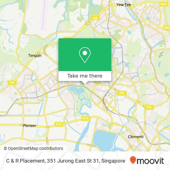 C & R Placement, 351 Jurong East St 31地图