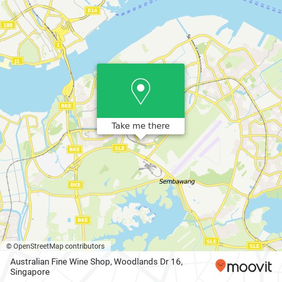 Australian Fine Wine Shop, Woodlands Dr 16地图
