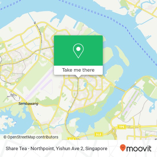 Share Tea - Northpoint, Yishun Ave 2 map