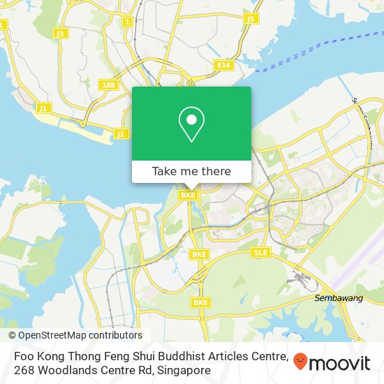 Foo Kong Thong Feng Shui Buddhist Articles Centre, 268 Woodlands Centre Rd地图