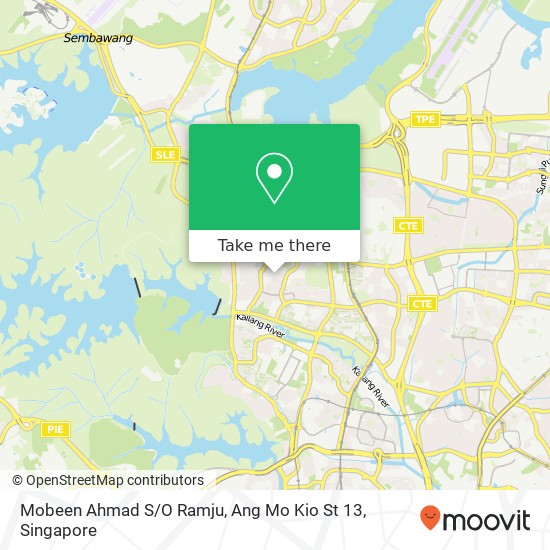 Mobeen Ahmad S / O Ramju, Ang Mo Kio St 13地图