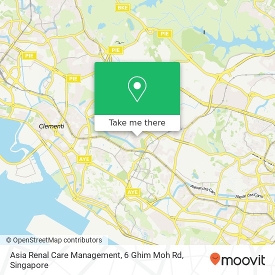 Asia Renal Care Management, 6 Ghim Moh Rd地图