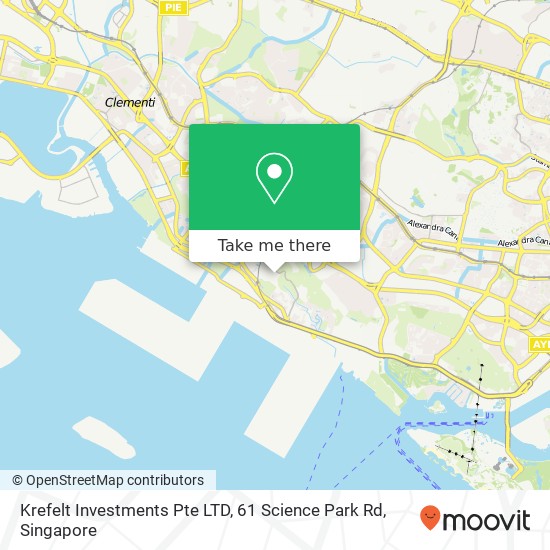 Krefelt Investments Pte LTD, 61 Science Park Rd map