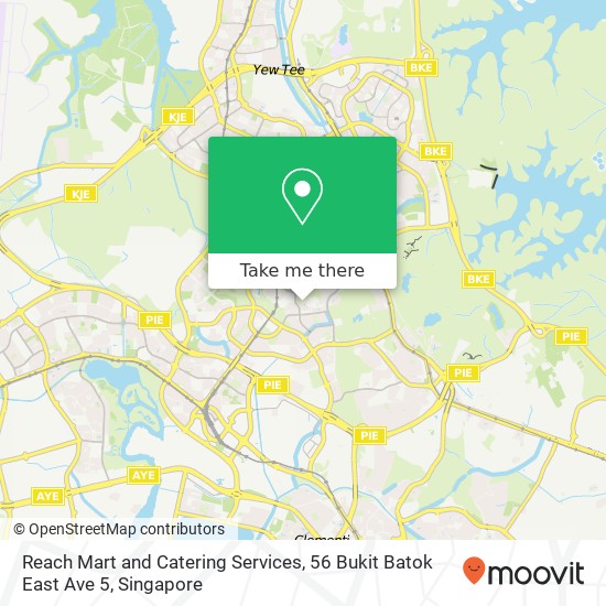 Reach Mart and Catering Services, 56 Bukit Batok East Ave 5 map