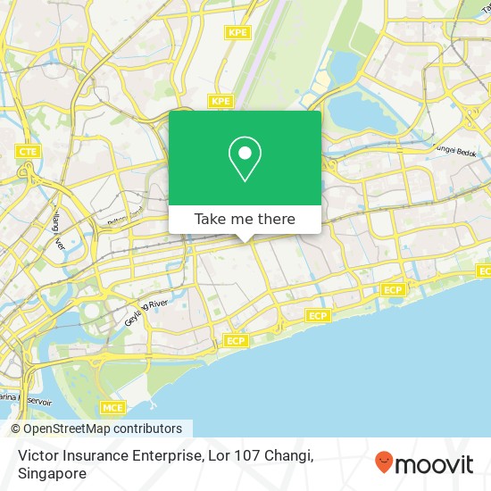 Victor Insurance Enterprise, Lor 107 Changi map