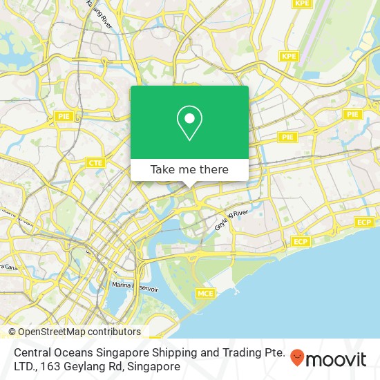 Central Oceans Singapore Shipping and Trading Pte. LTD., 163 Geylang Rd map