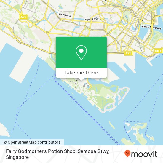 Fairy Godmother's Potion Shop, Sentosa Gtwy map