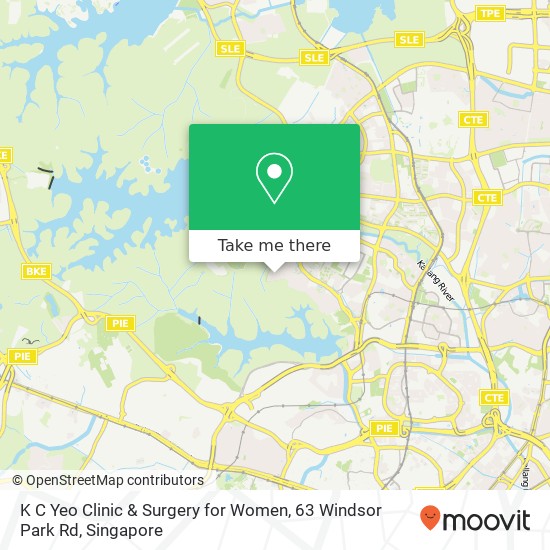 K C Yeo Clinic & Surgery for Women, 63 Windsor Park Rd地图