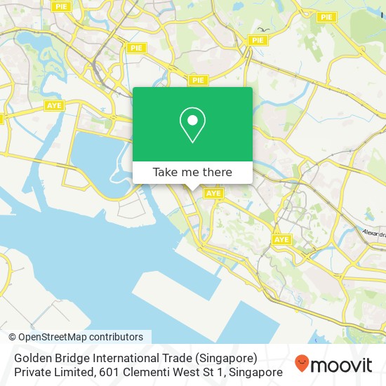 Golden Bridge International Trade (Singapore) Private Limited, 601 Clementi West St 1 map