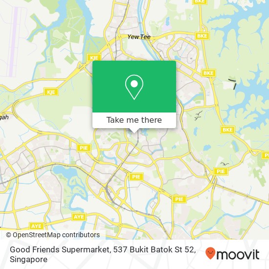 Good Friends Supermarket, 537 Bukit Batok St 52 map