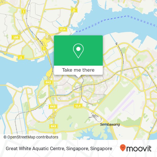 Great White Aquatic Centre, Singapore map