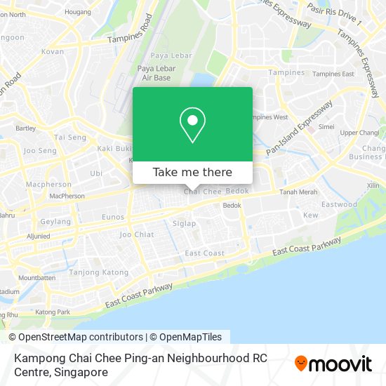 Kampong Chai Chee Ping-an Neighbourhood RC Centre map