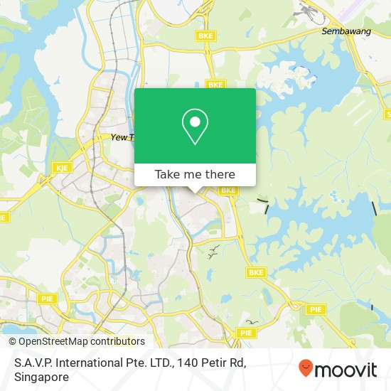 S.A.V.P. International Pte. LTD., 140 Petir Rd map