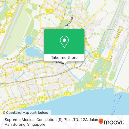 Supreme Musical Connection (S) Pte. LTD., 22A Jalan Pari Burong map