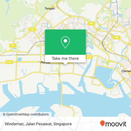 Windemac, Jalan Pesawat map