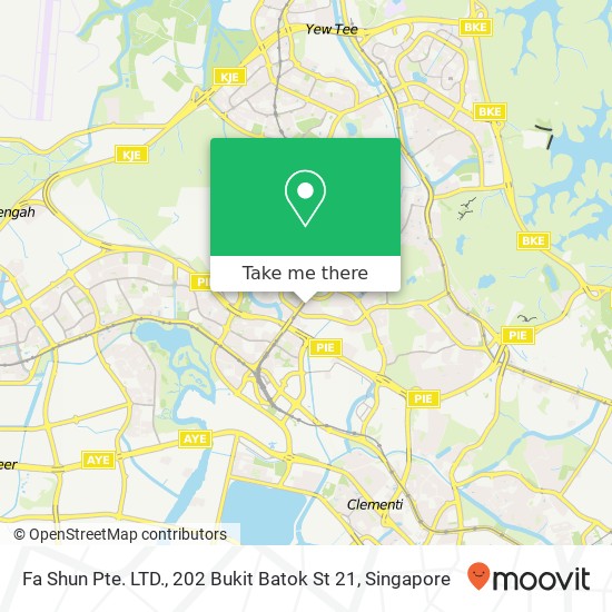 Fa Shun Pte. LTD., 202 Bukit Batok St 21 map