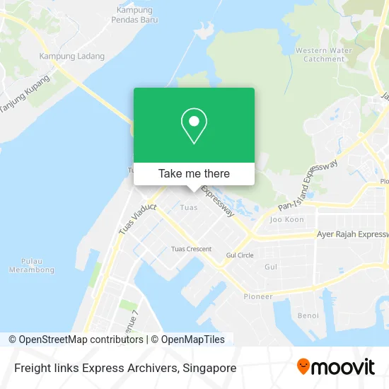 Freight links Express Archivers map