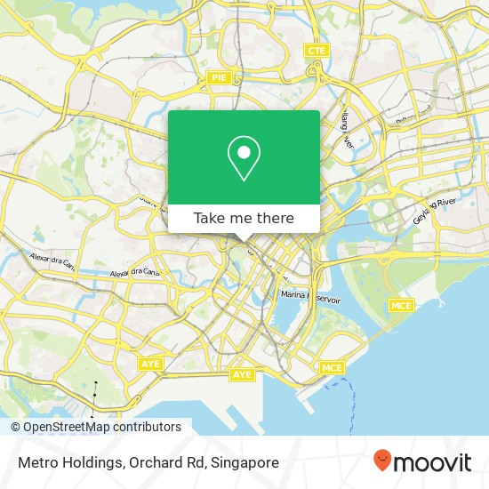 Metro Holdings, Orchard Rd map