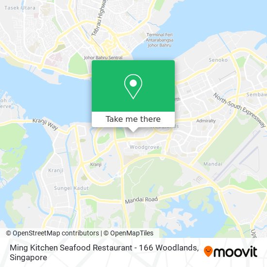 Ming Kitchen Seafood Restaurant - 166 Woodlands地图