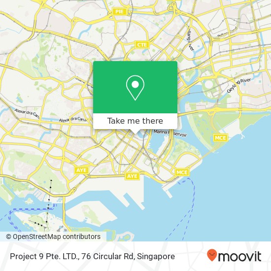 Project 9 Pte. LTD., 76 Circular Rd地图