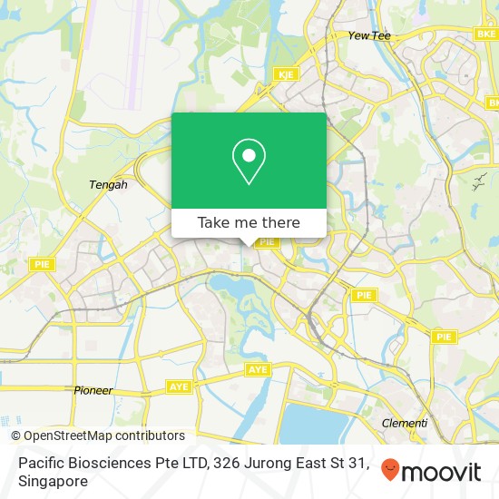 Pacific Biosciences Pte LTD, 326 Jurong East St 31 map