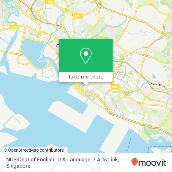 NUS-Dept of English Lit & Language, 7 Arts Link map
