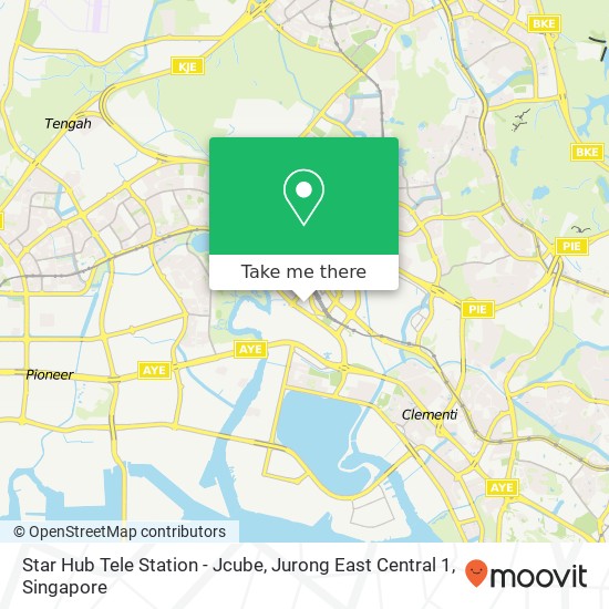 Star Hub Tele Station - Jcube, Jurong East Central 1 map