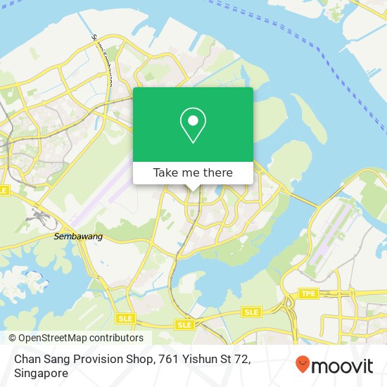 Chan Sang Provision Shop, 761 Yishun St 72地图