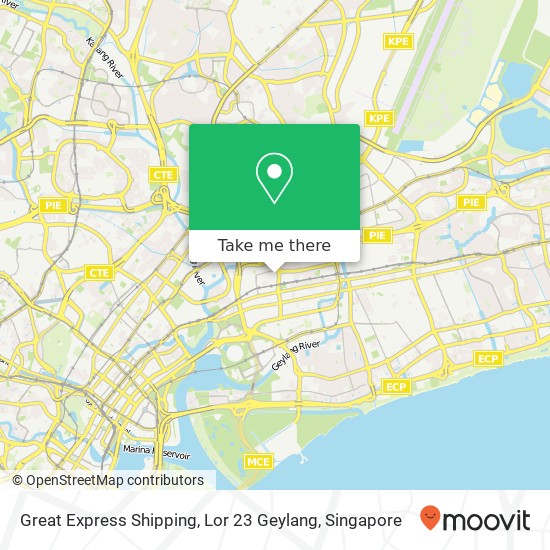 Great Express Shipping, Lor 23 Geylang map