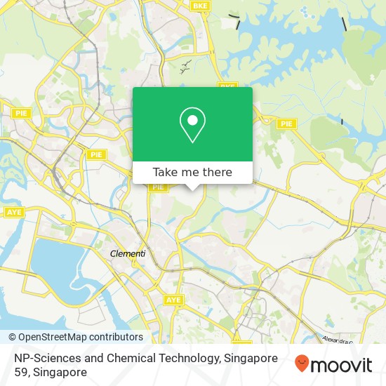 NP-Sciences and Chemical Technology, Singapore 59 map