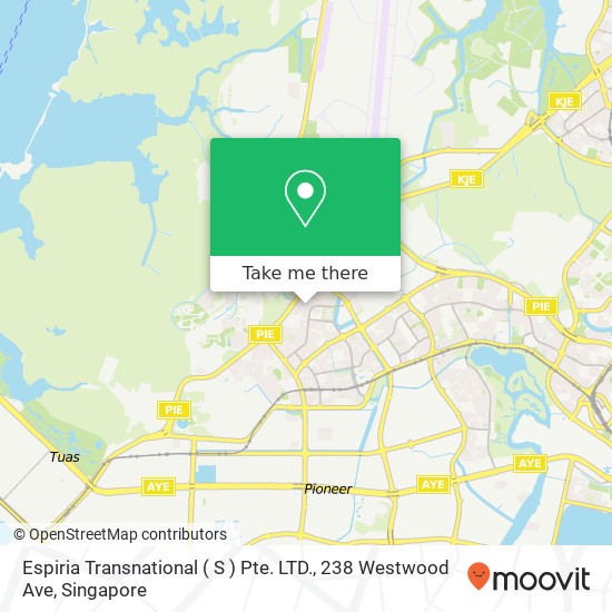 Espiria Transnational ( S ) Pte. LTD., 238 Westwood Ave map