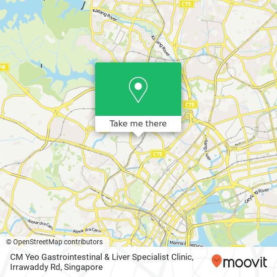 CM Yeo Gastrointestinal & Liver Specialist Clinic, Irrawaddy Rd map