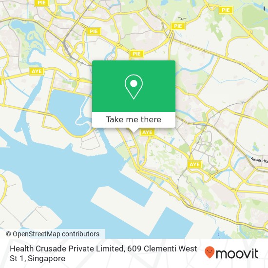 Health Crusade Private Limited, 609 Clementi West St 1地图
