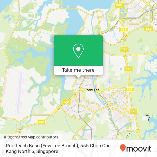 Pro-Teach Basc (Yew Tee Branch), 555 Choa Chu Kang North 6地图