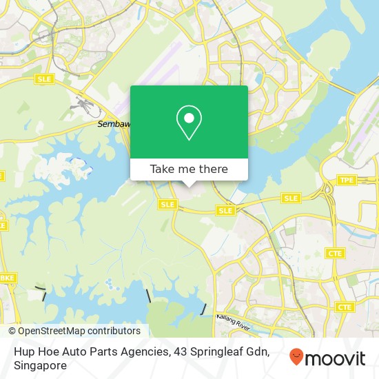 Hup Hoe Auto Parts Agencies, 43 Springleaf Gdn map