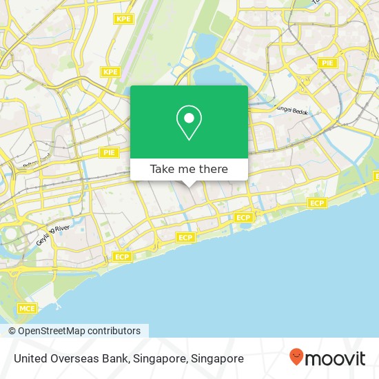 United Overseas Bank, Singapore map