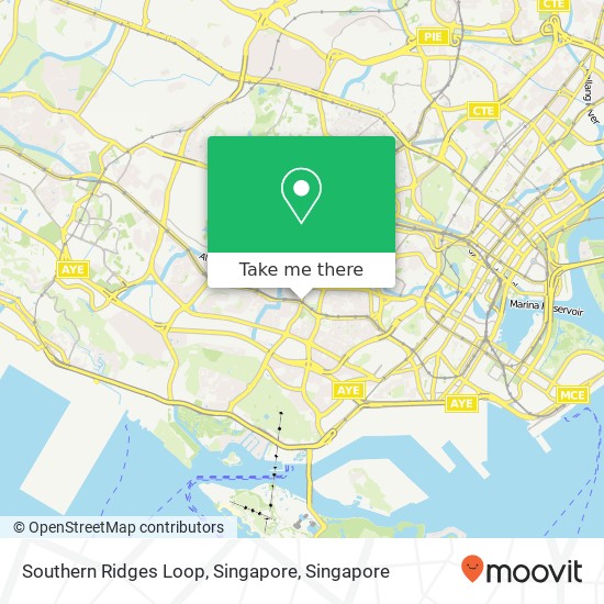 Southern Ridges Loop, Singapore map