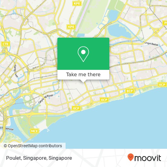 Poulet, Singapore map