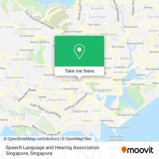 Speech Language and Hearing Association Singapore map